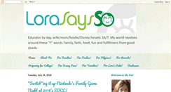 Desktop Screenshot of lorasaysso.com