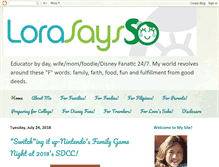 Tablet Screenshot of lorasaysso.com